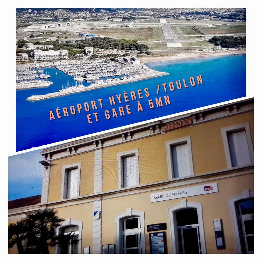 Studio Port D'Hyeres Vue Mer Et Iles De Porquerolles Et Port-Cros Zewnętrze zdjęcie